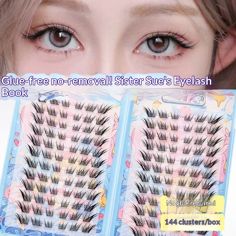 Eyelash Extension Uv Glue - 120 кластеров, клей, накладные ресницы, многоразовые